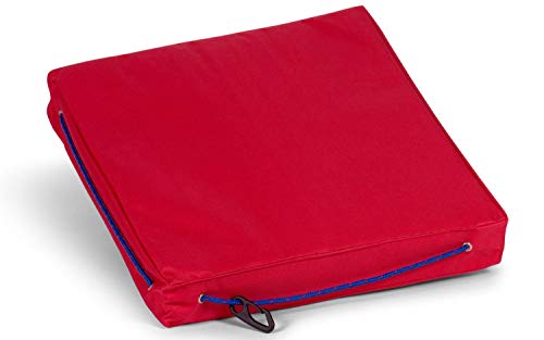 wellenshop Sitzkissen für Boote Schwimmfähig Wasserdicht Kissen Boot Caravan Camping Garten Stuhl Outdoor Farbe Rot, Größe Einzelkissen von wellenshop