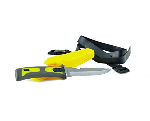 wellenshop Tauchermesser 115mm Edelstahlklinge + Säge+ Beinholster wellenshop Tauchermesser 115mm Edelstahlklinge + Säge+ Beinholster von wellenshop