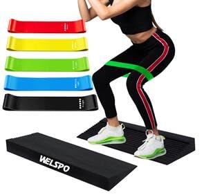 Welspo One-Piece Wadendehner, Anti-Tip Design Slant Board für Kniebeugen für Wadenstrecker, Beinstrecker, Plantarstretching, Gewichtheben,Recovery-Training und Stretching von welspo