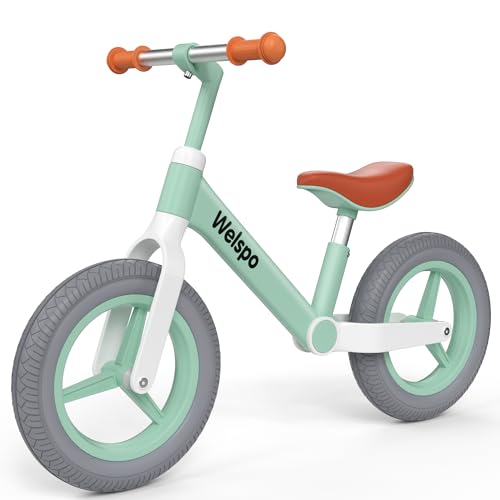 welspo 12-Zoll Laufrad ab 2 Jahre, Keine Pedale Kleinkind Fahrrad für 2-5 Jahre alt, leichte Nylon-Rahmen mit verstellbarem Lenker und Sitz, Stoßdämpfung, Anti-Rutsch-PU Airless-Reifen welspo 12-Zoll Laufrad ab 2 Jahre, Keine Pedale Kleinkind Fahrrad für 2-5 Jahre alt, leichte Nylon-Rahmen mit verstellbarem Lenker und Sitz, Stoßdämpfung, Anti-Rutsch-PU Airless-Reifen von welspo