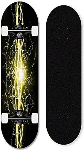 Jugendliche, Kinder komplettieren Skateboards, 31 * 8 Zoll Blitz-Skateboards mit ABEC-11-Lagern, geeignet für Jungen, Mädchen, Erwachsene und Anfänger-Skateboards-Gelb Jugendliche, Kinder komplettieren Skateboards, 31 * 8 Zoll Blitz-Skateboards mit ABEC-11-Lagern, geeignet für Jungen, Mädchen, Erwachsene und Anfänger-Skateboards-Gelb von whalepu