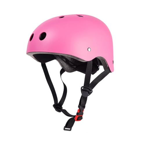 Kinder-Fahrradhelm, Kleinkind-Skateboard-Helm für 3–13 Jahre, Jungen und Mädchen, leichter verstellbarer Helm, Kindersicherheit, Kinderhelm zum Radfahren, Roller, Skaten (Rosa, S) von willceal