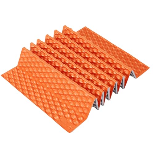 Windhike Eiernest feuchtigkeitsbeständige Matte, R-Wert 2,6 verdickte IXPE + Aluminiumfolie, faltbares tragbares Kissen, Isomatte, für Winter, Outdoor, Camping, Bergstange (Orange) von windhike