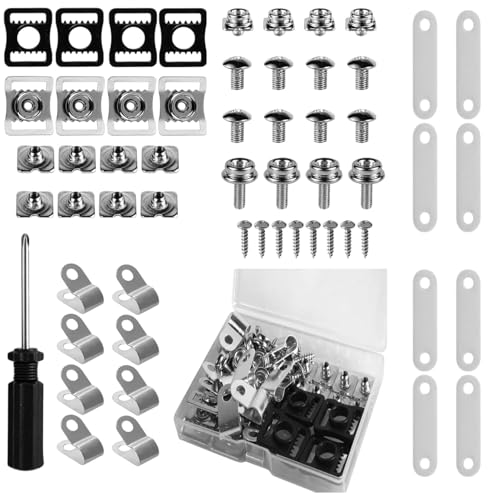 wiroouia Football-Helm-Hardware-Kit, Sporthelm-Reparatur-Set - 57X Ersatzschraubenteile - Clips Schrauben Hardware Kit, Helmwartungswerkzeuge für Football-Helmzubehör von wiroouia