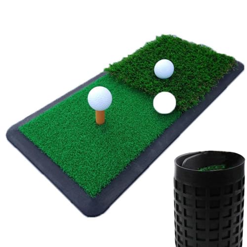 wiroouia Golf Übungsmatte, Golf Übung Hiting Pad,7.87x19.29 Zoll grüne Pad für Erwachsene - Training Swing & Chipping, das künstliche Rasentraining für Erwachsene Kinder im Innenräumen kennt von wiroouia