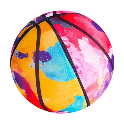 wiroouia Silent Basketball,Indoor-Basketball - Basketballball Trainingsball PU Silent Ball,Mute-Basketball, hochdichter, leichter Lederball für Kinder, Jugendliche, Erwachsene, verschiedene von wiroouia
