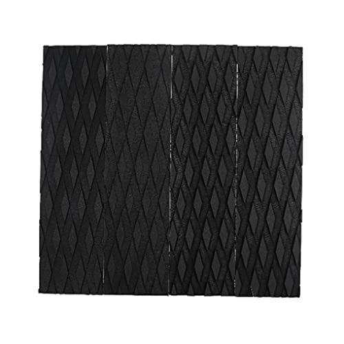 wisoolkic 4Pcs Deck Pad Surf Surfboard Tail Mat Longboard Paddle Heavy Duty Pads Wassersport Kissen Ausrüstung liefert, Schwarz von wisoolkic