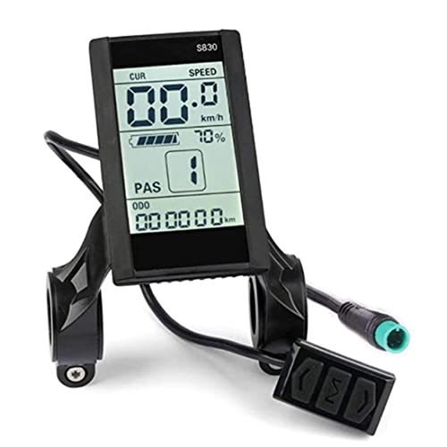 wisspair Display für E-Bike Protokoll 2 LCD-Display S830 24 V 36 V 48 V mit USB-Anschluss wasserdicht (5-polig) von wisspair