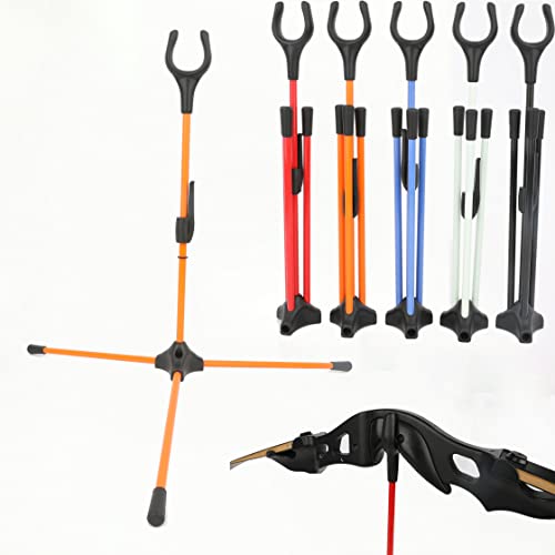 wolfman Bogenschießen Bogenständer Halter Recurve Bogenständer Tragbarer Faltbarer Bogenständer für den Zielschießstand (Orange) von wolfman