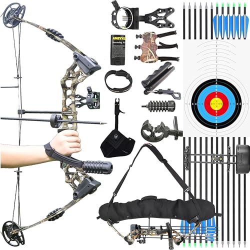 wolfman Bogenschießen Compoundbogen Set Erwachsene 20-70 LBS Jagdbogen Bogenfischen Compound Bogen und Pfeil Set mit Zubehör für Jagd Zielschießen Praxis Links Rechtshänder (Tarnung Rechtshänder) wolfman Bogenschießen Compoundbogen Set Erwachsene 20-70 LBS Jagdbogen Bogenfischen Compound Bogen und Pfeil Set mit Zubehör für Jagd Zielschießen Praxis Links Rechtshänder (Tarnung Rechtshänder) von wolfman