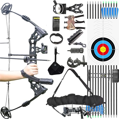 wolfman Bogenschießen Compoundbogen Set Erwachsene 20-70LBS Jagdbogen Bogenfischen Compound Bogen und Pfeil Set mit Zubehör für Jagd Zielschießen Praxis Linkshänder Rechtshänder (Schwarz Rechtshänder) wolfman Bogenschießen Compoundbogen Set Erwachsene 20-70LBS Jagdbogen Bogenfischen Compound Bogen und Pfeil Set mit Zubehör für Jagd Zielschießen Praxis Linkshänder Rechtshänder (Schwarz Rechtshänder) von wolfman