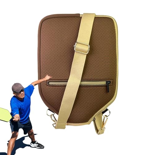 wqibq Schläger-Schultertasche mit verstellbarem Gurt, verstellbarer Gurt-Organizer, Neopren-Schlägertasche, Pickleball-Paddelhülle aus Neopren für Camping, Laufen und von wqibq