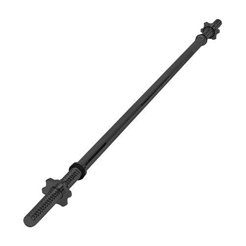 wuuhoo® Langhantelstange Vera - 120cm / 150cm / 200cm Hantelstange 30mm, Stahl schwarz Hantel mit Sternverschluss - Fitnessgerät für Zuhause, Kapazität 70 kg - 90 kg 120cm von wuuhoo