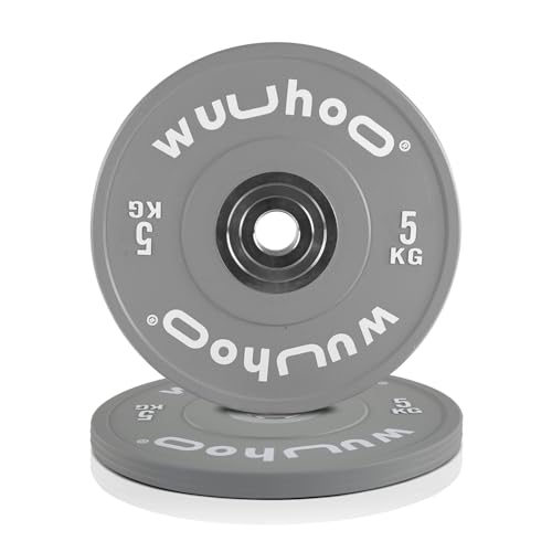 wuuhoo® Pro Competition Bumper Plates Zane – Hochwertige 50mm Gewichtsscheiben | professionelles Training | Vulkanisierte Stahlbuchse (f) 2 x 5kg von wuuhoo