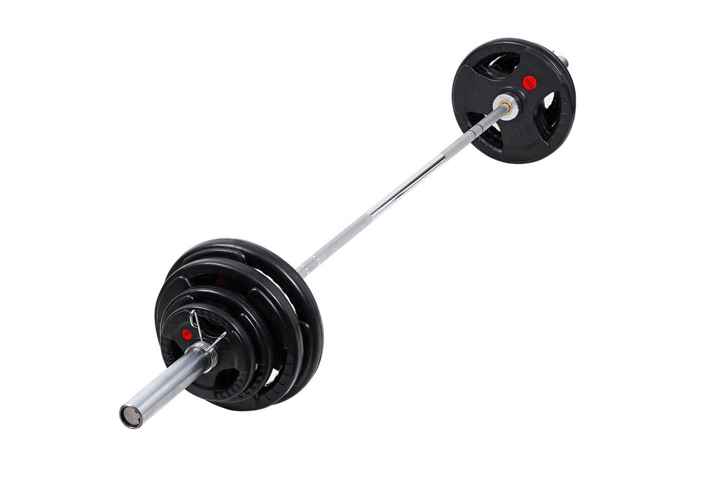 wuuhoo Hantel-Set 85kg Set Langhantelstange Olympia Hantelscheiben 2, Langhantelscheiben gummiert mit Stahlkern und Griffen wuuhoo Hantel-Set 85kg Set Langhantelstange Olympia Hantelscheiben 2, Langhantelscheiben gummiert mit Stahlkern und Griffen von wuuhoo