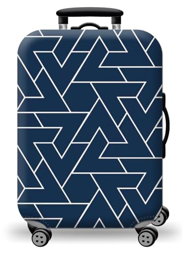 wxlmom Kofferschutzhülle L Blau Weiß Waschbar,Suitcase Cover Für Kinder Und Erwachsene,Elastischer Spandex-Koffer-Protector,Koffer-Abdeckungen von wxlmom