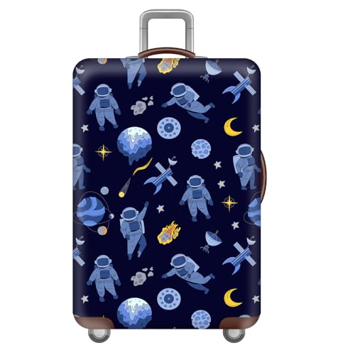 wxlmom Kofferschutzhülle L Blauer Astronaut Waschbar,Suitcase Cover Für Kinder Und Erwachsene,Elastischer Spandex-Koffer-Protector,Koffer-Abdeckungen von wxlmom