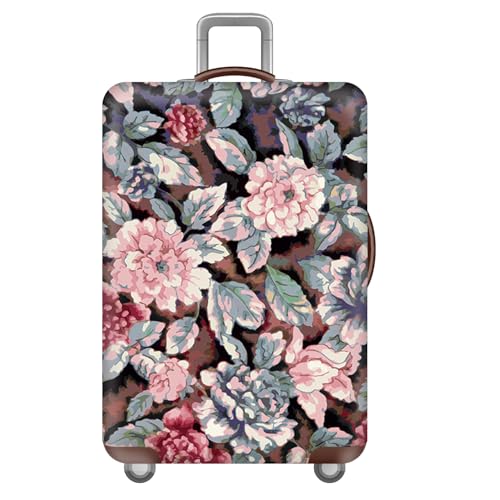 wxlmom Kofferschutzhülle L Blumen Und Blätter Waschbar,Suitcase Cover Für Kinder Und Erwachsene,Elastischer Spandex-Koffer-Protector,Koffer-Abdeckungen von wxlmom