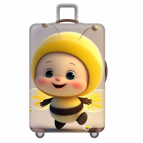 wxlmom Kofferschutzhülle L Gelb Waschbar,Suitcase Cover Für Kinder Und Erwachsene,Elastischer Spandex-Koffer-Protector,Koffer-Abdeckungen von wxlmom