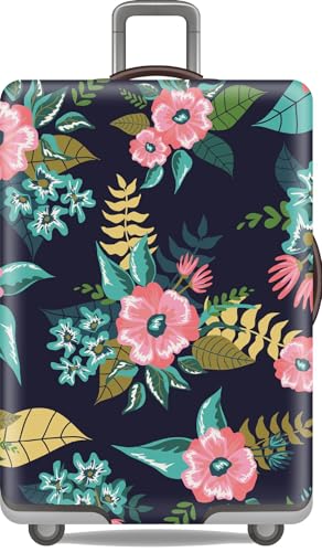 wxlmom Kofferschutzhülle S Blumen Und Blätter Waschbar,Suitcase Cover Für Kinder Und Erwachsene,Elastischer Spandex-Koffer-Protector,Koffer-Abdeckungen von wxlmom