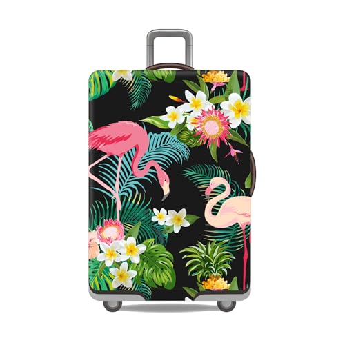 wxlmom Kofferschutzhülle S Flamingoblätter Waschbar,Suitcase Cover Für Kinder Und Erwachsene,Elastischer Spandex-Koffer-Protector,Koffer-Abdeckungen von wxlmom