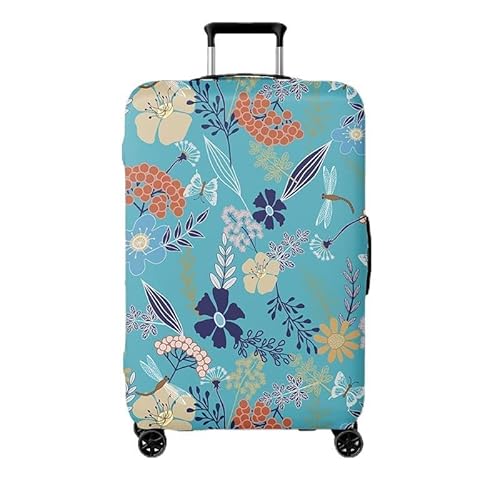 wxlmom Kofferschutzhülle S Grüne Blumen Waschbar,Suitcase Cover Für Kinder Und Erwachsene,Elastischer Spandex-Koffer-Protector,Koffer-Abdeckungen von wxlmom