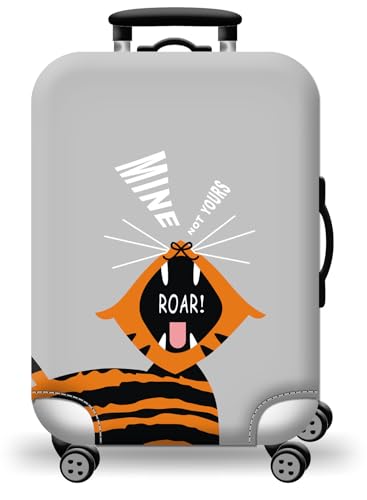 wxlmom Kofferschutzhülle XL Graue Tiere Waschbar,Suitcase Cover Für Kinder Und Erwachsene,Elastischer Spandex-Koffer-Protector,Koffer-Abdeckungen von wxlmom