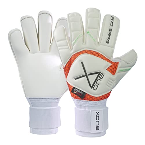 x one® Profi Torwarthandschuhe [Premium Grip] - inkl. praktischer Tragetasche - Fußball Handschuhe aus Latex für jedes Wetter mit doppeltem Verschlussband (extra langlebig & robust) von x one