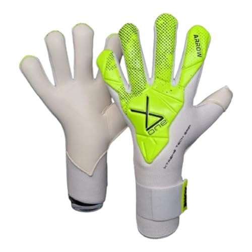 x one® Profi Torwarthandschuhe [Premium Grip] - inkl. praktischer Tragetasche - Fußball Handschuhe aus Latex für jedes Wetter mit doppeltem Verschlussband (extra langlebig & robust) von x one