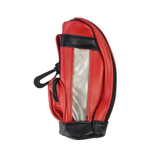 Aufbewahrungstasche aus PU-Leder, tragbare Hüfttasche, rot von xbiez
