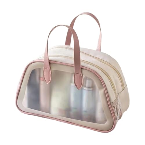 Transparente Make-up-Aufbewahrungstasche, wasserdicht, Kosmetik-Organizer, doppellagig, Hautpflege-Behälter, praktisches Reisezubehör von xbiez