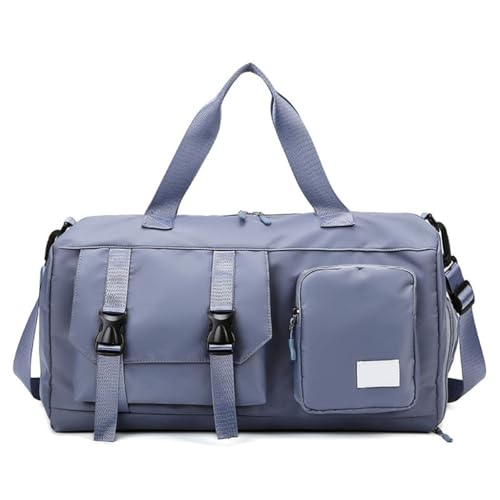 xbiez Sporttasche für Damen, mit Schuhfach, Reisetasche, Übernachtungstasche, für Schwimmen, Basketball, Blau - Misty Blue von xbiez