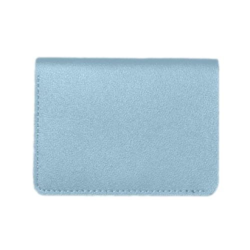xbiez Weiche Geldbörse für Herren, dünner und tragbarer Kartenhalter, PU-Geldbörse, perfekt für Reisen und den täglichen Gebrauch, hellblau von xbiez