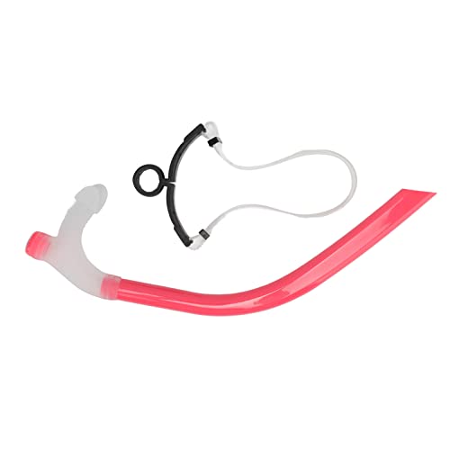 Schwimmen Schnorchel Reduzierter Widerstand Silikonschlauch Verstellbare Kopfstütze Schwimmen Tauchen Jugendliche Erwachsene Silikon (Transparent Pink) von xctopest