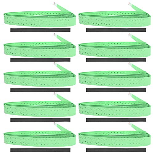 xctopest Badmintonschläger-Overgrip, perforiert, klebrig, rutschfest, rutschfest, Schweißband, Griff (Green) von xctopest