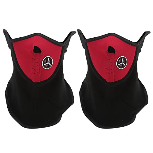 xctopest Halbgesichtsmaske, Fahrradmaske, Polyester, Winddicht, hält warm, leicht zu atmen, Unisex, praktisch, sicher, Gefriermaske für Motorräder (Red) von xctopest