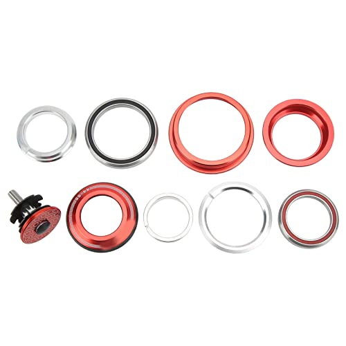 xctopest Lager-Headset, Aluminiumlegierung, Mountainbike-Headset, Kegel, gerades Rohr, Gabel (Red) von xctopest