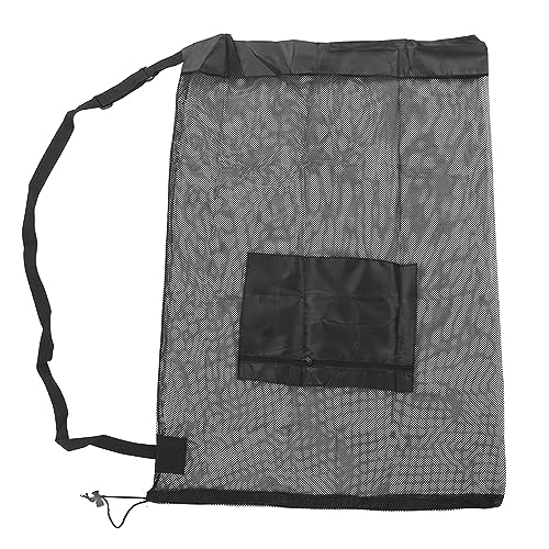 xctopest Netz-Balltasche, großes Fassungsvermögen, Kordelzug-Balltasche, Polyester- und Nylon-Material, robust und verschleißfest, Verstellbarer Schultergurt, große Netz-Balltasche mit (L) von xctopest