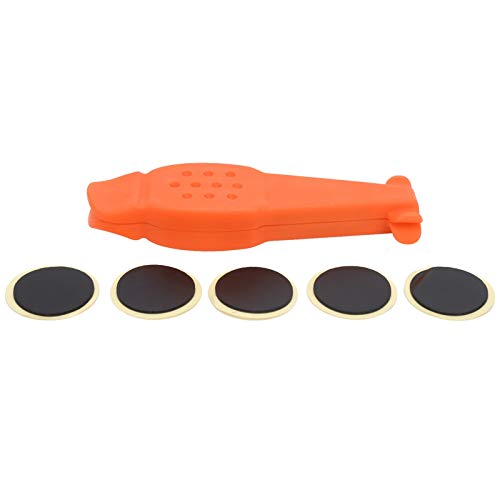xctopest Reifenpannen-Reparaturset, Fahrrad-Reifenheber-Set, Reifenflicken, Hebel-Raspel-Werkzeug (Orange) von xctopest