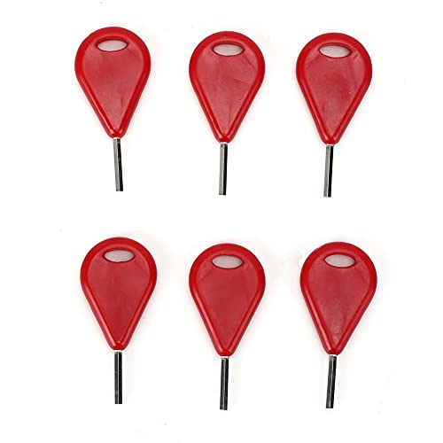 xctopest Surf Fin Hex Wrench, Surf Fin Replacement Wrench, Plastic Handle, Complete Set with 6 Fin Keys, Exquisite and Compact, Surfboard Fin Replacement Accessory, Suitable for Surfboards (Red) von xctopest