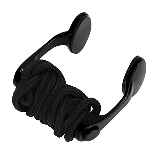 xctopest Tauch-Nasenclip, verstellbar, professioneller Schwimm-Nasenstecker aus Aluminiumlegierung mit Umhängeband (Black) von xctopest