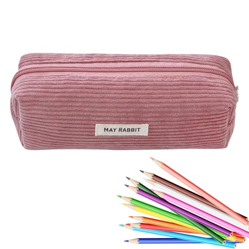 xianshi 1 Pcs Federmäppchen Mädchen,Mäppchen Mädchen,Federmappe,Schlamppermäppchen,Mäppchen Aesthetic,Pencil Case Aesthetic,Federmäppchen Cord,Federmäppchen Teenager(Rosa) von xianshi