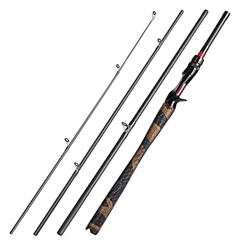 Angelrute Spinning Casting Angelrute Ultraleichte Carbon Faser Reise Angelrute Drag Power 8kg for Bass Fishing 1,98 m 2,1 m Angel-Combos(Casting rod,1.98m) von xiuling4568