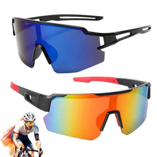 xlwen 2 Stück Sportbrille Polarisiert,Radsportbrillen, Fahrradbrille,Schnelle brille für Herren Damen,Sport Sonnenbrille,UV400 Klar Laufbrille für MTB Rennrad Fahrrad Ski Rave xlwen 2 Stück Sportbrille Polarisiert,Radsportbrillen, Fahrradbrille,Schnelle brille für Herren Damen,Sport Sonnenbrille,UV400 Klar Laufbrille für MTB Rennrad Fahrrad Ski Rave von xlwen