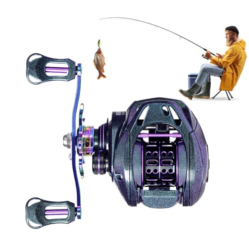 xowwyue Angelrolle Baitcaster,Angelrollen Baitcasting, Baitcast-Rolle Angeln Baitcaster-Rollen, Hochgeschwindigkeits-Fischrolle, 7,6:1 Übersetzungsverhältnis, Köderrolle, Angelzubehör, Angelzubehör von xowwyue