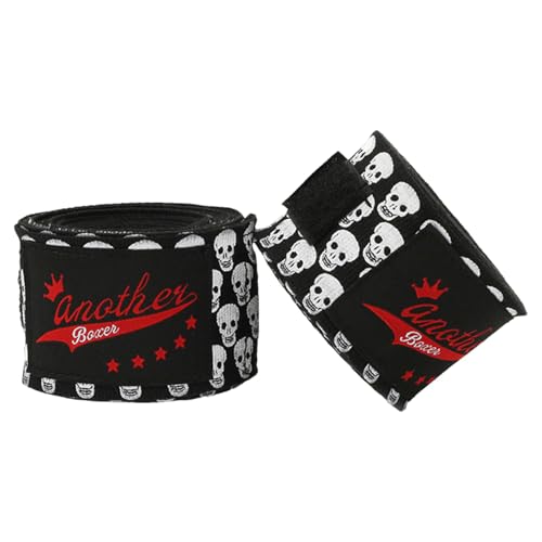 yanzisura Boxbandagen für Herren, 3 m, gruselige Totenkopf-Bandagen für Boxhandschuhe, elastische Bandagen für Muay Thai MMA & Boxen, Sporttraining, Wettbewerb von yanzisura