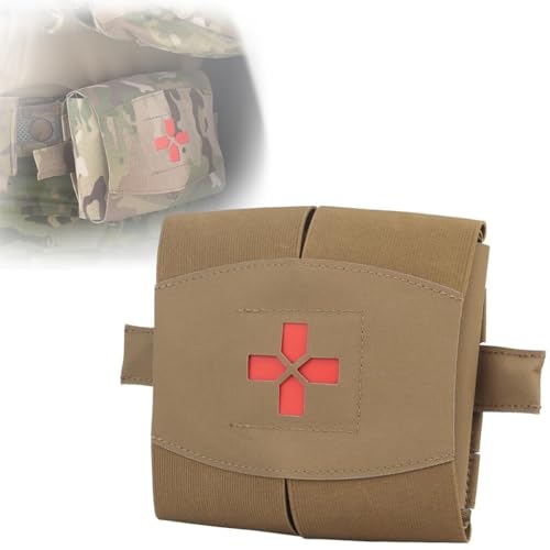 ycahowa 1000D Nylon Multicam Werkzeugtasche Admin Tasche EDC Tasche for Airsoft Jagd Erweiterung Zubehör Taktische MOLLE IFAK Tasche(BKC) von ycahowa