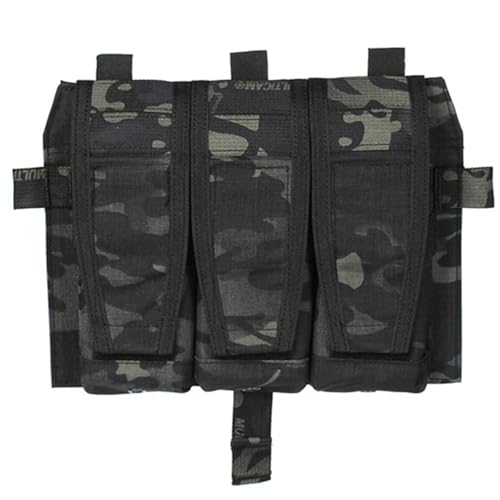 ycahowa Abnehmbare Klappe for Combat Plate Carrier, Airsoft-Zubehör-Werkzeugsatz, Taktische Molle 5,56 mm Magazintasche mit geschlossener Oberseite(BCP) von ycahowa