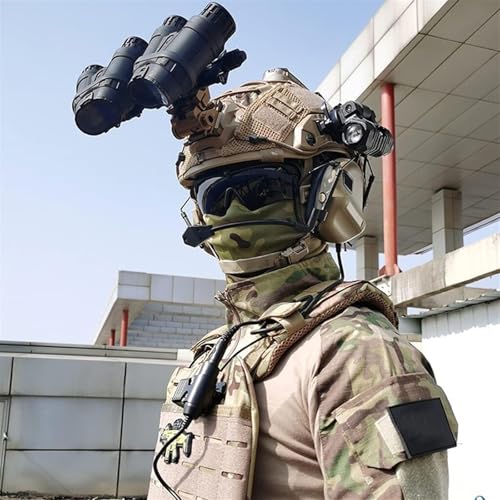 ycahowa Airsoft Fast Tactical Helm Set for Outdoor CS Paintball Jagd Tactical Headset Brille Teleskop Modell Spiel Sets von ycahowa