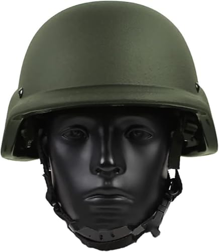 ycahowa Bequemer PE-Sturzhelm, Multifunktionaler Airsoft-Paintball-Schutz-Militärhelm. Taktischer Nij IIIA M88 Kugelsicherer Helm(OD,M(54-58cm)) von ycahowa